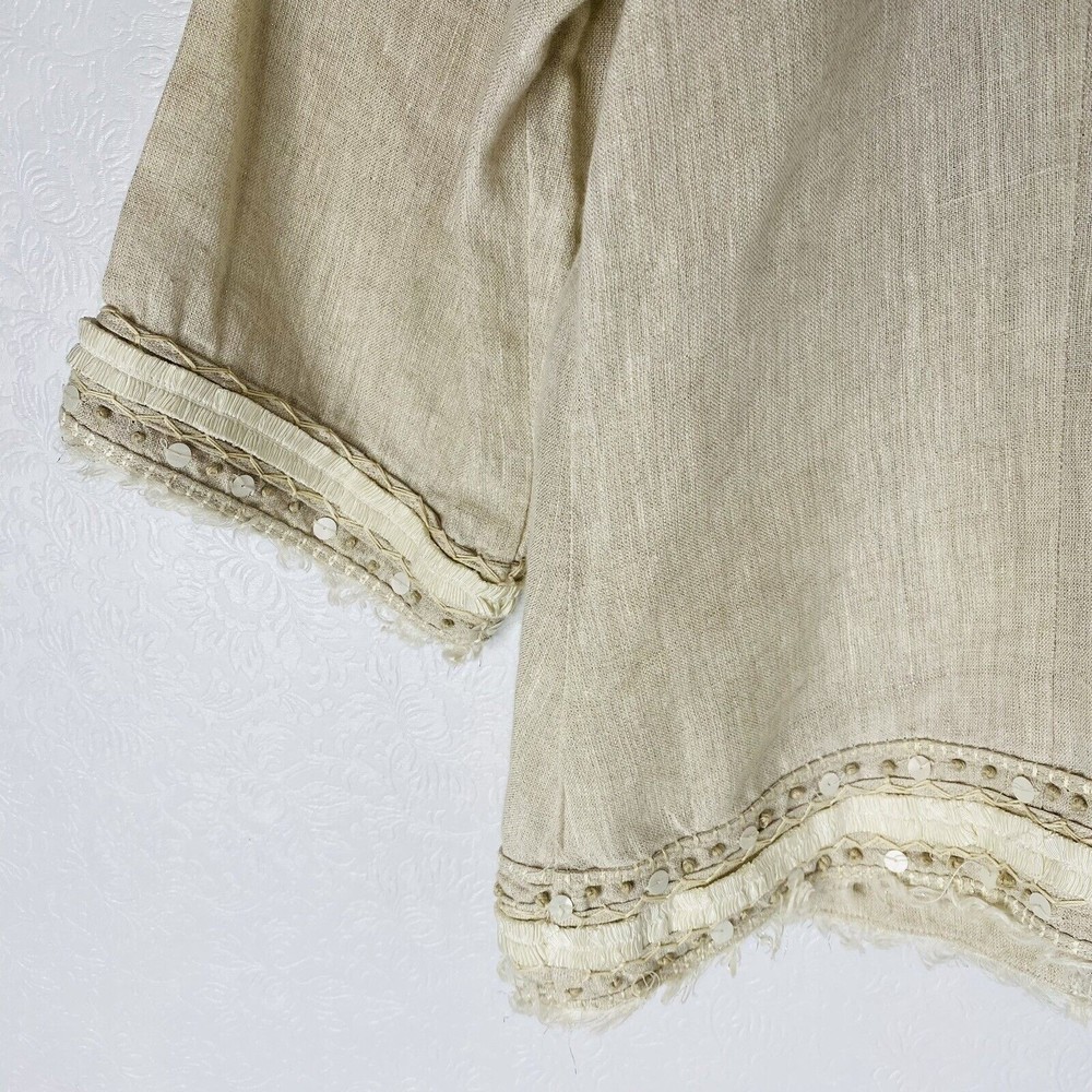 Chico’s Size 3 / XL Linen Blend Jacket - Picture 10 of 11